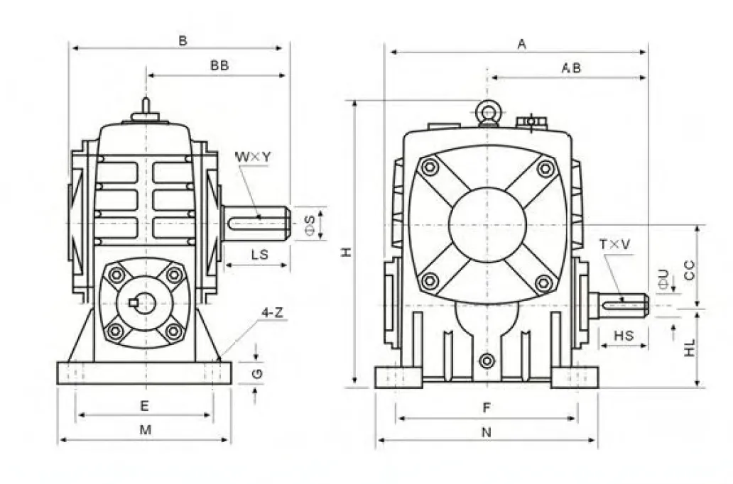 WPA Worm Gearbox Specifications 2