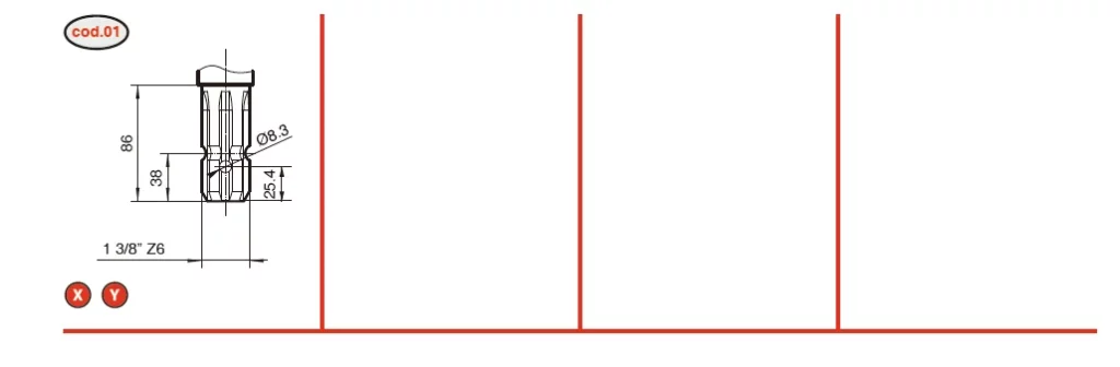 V-61 Rotary Cutter Gearbox Shaft
